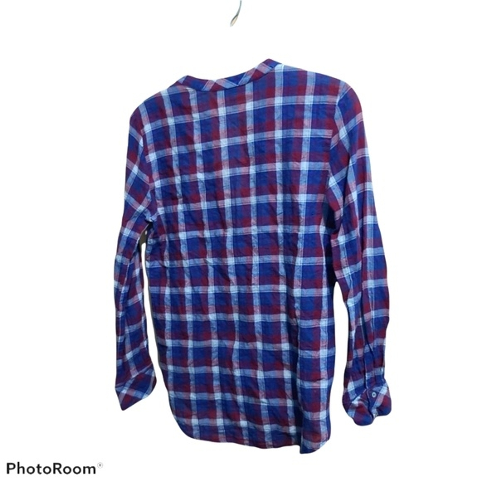 Zara Basic plaid button down small - image 2