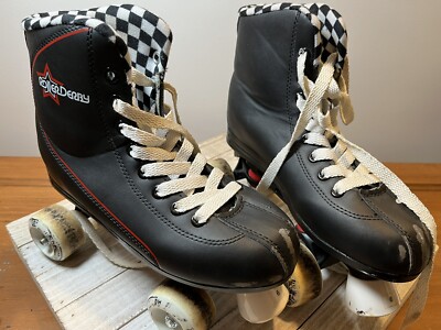 Roller Derby Roller Star 600 Quad Men s Boys Black Roller Skates Size 6