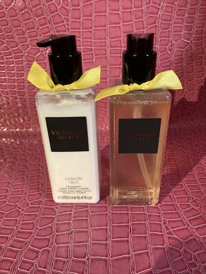 Victoria's Secret Lemon Iris Fragrance Hand Body Cream & Cleansing Gel 8.4oz EA.