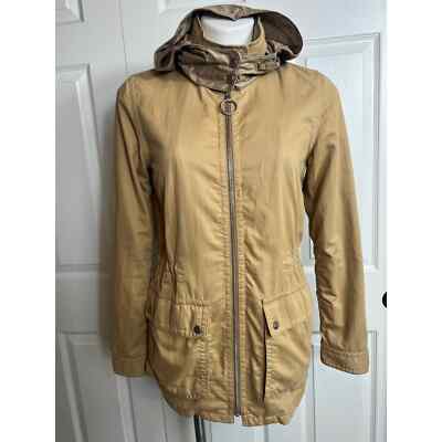 Coach Est 1941 Women's Lightweight Hooded Jacket Beige Tan Size XS