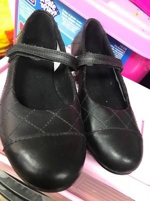 Brand New Clarks Dance Roxy Junior Black Leather Girls Shoes Size