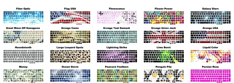 Choose Any Vinyl Skin / Decal Design for the Lenovo ThinkPad Laptop Keyboards - Image 3 of 4