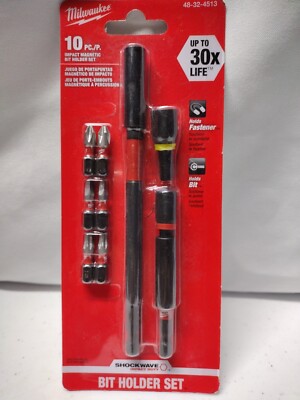 Milwaukee 48-32-4513 SHOCKWAVE Impact Driver Guide Bit Set of 10 Pieces