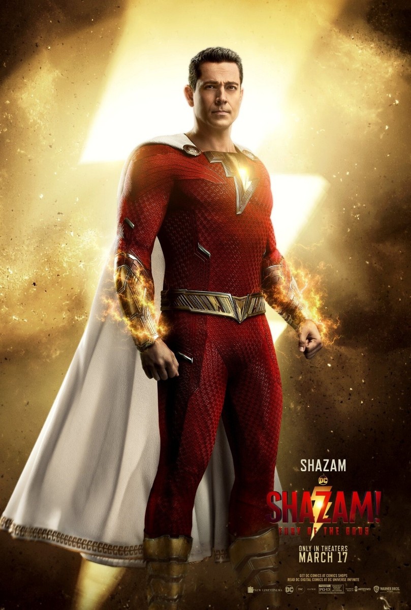 Shazam movie poster Fury Of The Gods (c) 11 x 17 inches