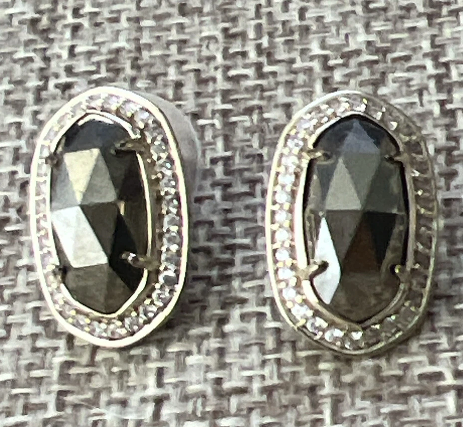 Pendientes Kendra Scott Elaine Halo Cristales Pirita Tono Dorado Foto 2 de 4