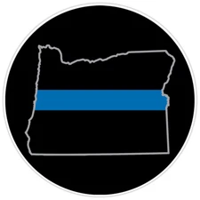 Law Enforcement Thin Blue Line Oregon State Bumper Sticker Military Decal 5"