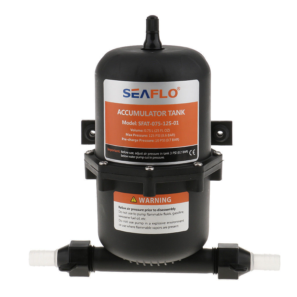 SEAFLO Pre Pressurized Accumulator Tank RV Diaphragm Water Pump 125 psi