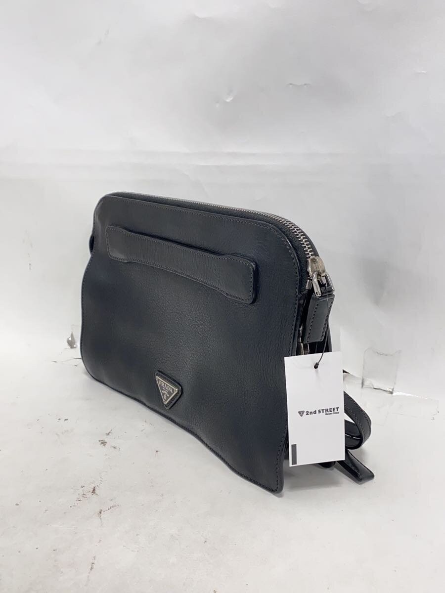 PRADA Second Bag Leather BLK Solid VR0052 - image 2