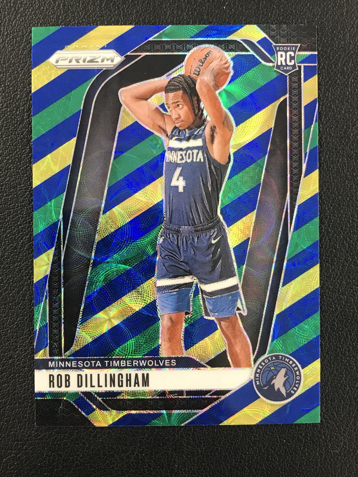 2024-25 Panini Prizm #250 Rob Dillingham Choice Blue Yellow Green RC