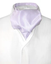 Antonio Ricci ASCOT Solid LILAC Purple Ribbed Color Cravat Mens Neck Tie
