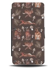 Hares Pattern Flip Wallet Case Hare Rabbit Rabbits Bunnies Leaping Q737A