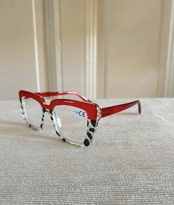 Lesehilfe +1.5 - Roter Tiger-Look