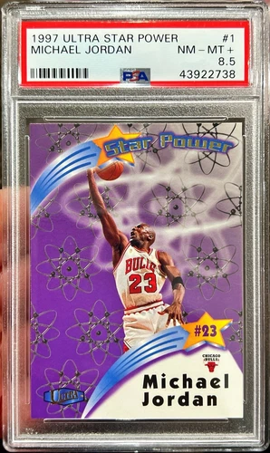 1997-98 Ultra Michael Jordan Star Power Basketball Card #1 PSA 8.5 NM-Mint+
