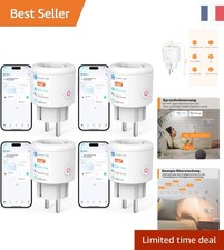 Pack de 4 Prises Connectées 16A avec Fonction Minuterie & Contrôle À Distance