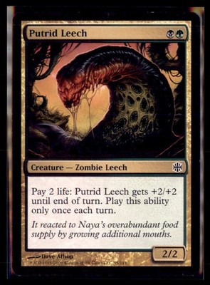 Magic: The Gathering Putrid Leech Alara Reborn 95/145 LP 4 Card Lot