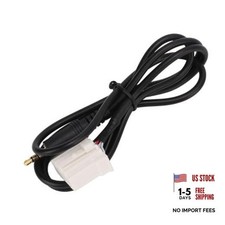Car Aux Audio Cable - 1m Long AUX Input Adapter 3.5mm Clear Sound Black