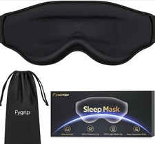 Fygrip 3DCooling Eye Mask Sleep Mask for Men & Women, 100% Pressure-Free & Light