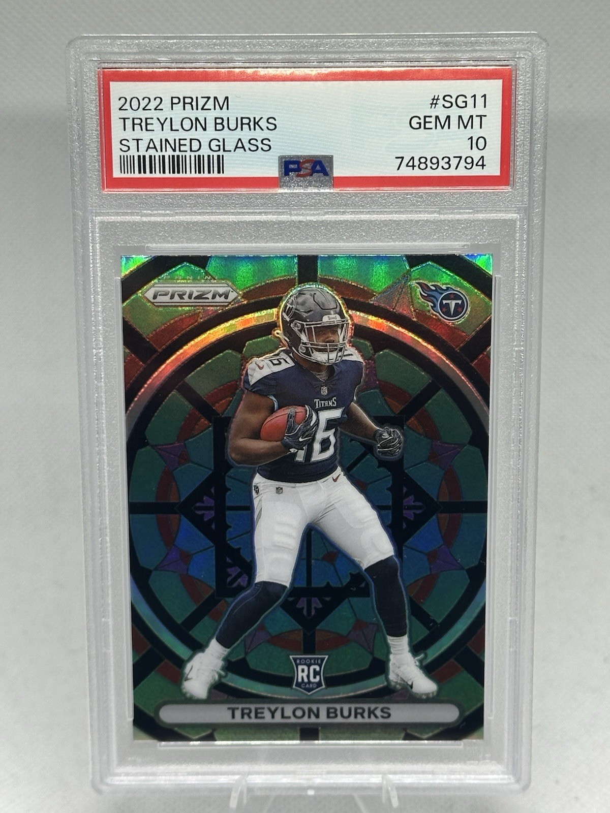 Treylon Burks Panini Prizm Stained Glass #SG11 Base