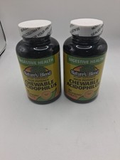 2x Nature's Blend Acidophilus Chewable Raspberry Tablets 100ct. Ea.Exp:02/2028