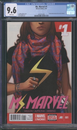MS. MARVEL #1 - CGC 9.6 - KAMALA KHAN BECOMES THE NEW MS. MARVEL -PICHELLI COVER