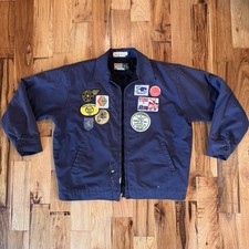 WearGuard Men's XL Blue Quilt-Lined Work Jacket w/ Patches MPN 531-F-002-100