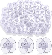 50 Pcs Bobbins, Plastic Bobbins for Sewing Machine, Sewing Bobbins with Bobbin C