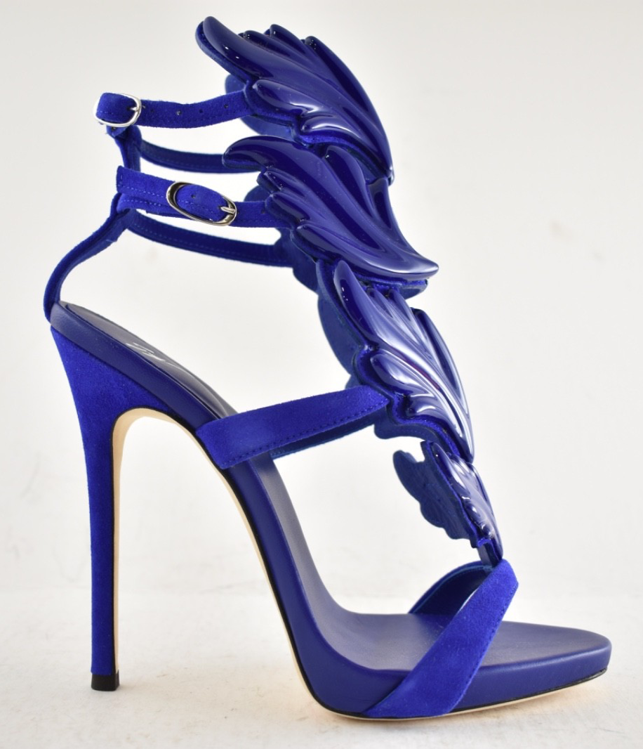 Giuseppe Zanotti Cruel Summer 110 Blue Setter Wing Strap Sandal