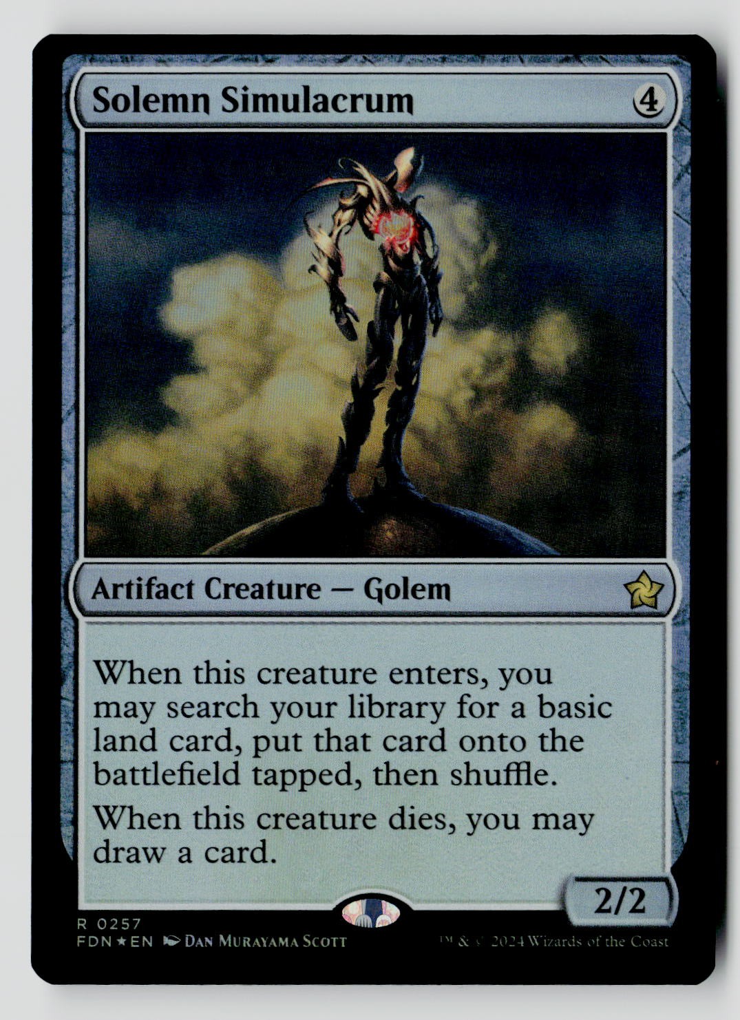 Solemn Simulacrum 257 R Foil MTG FDN NM