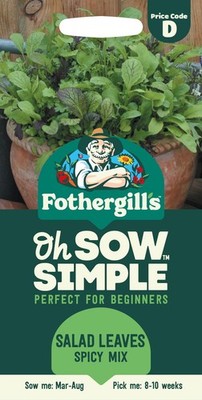 Fothergill's Oh Sow Simple, Salatblätter würzig Mix Gemüse gemischt Grün
