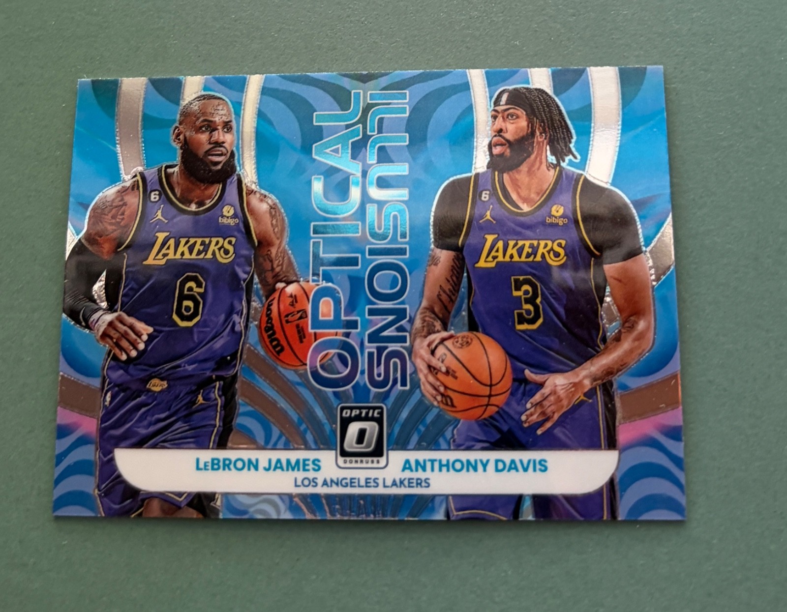 2022-23 Panini Donruss Optic LeBron James/ Anthony Davis Optical Illusions #3 