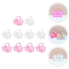10 Pcs Children's Shopping Basket Kids Grocery Toy Baskets Plastic