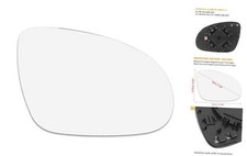 Mirror Glass Heated with Backing Plate Passenger Side Right Side Rear View