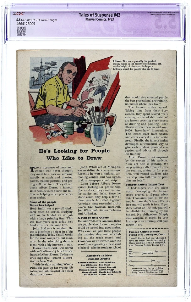 Tales of Suspense #42 CGC 5.5 TRIMMED 1963 4664126009 - Image 2 of 2