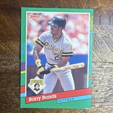 Donruss 1991 Barry Bonds #495 Pittsburgh Pirates Baseball Card 2 Blue Stripes