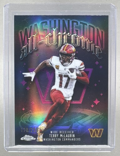 2025 Topps Chrome Terry McLaurin Pink Refractor (RAW)