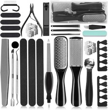 36pc CALLOUS Remover Pedicure Tool Set Kit Foot File Scraper Brush Nail Rasp