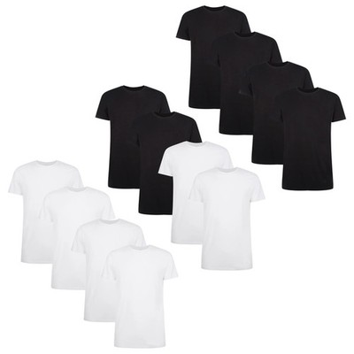 Bamboo basics Herren T-Shirt RUBEN, 4er Pack - Unterhemd, Rundhals, Single Je...