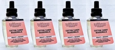 4 Bath & Body Works COTTON CANDY BOARDWALK Wallflower Home Scent Oil Refill Bulb