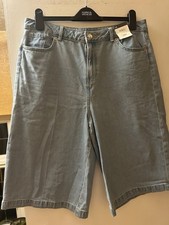 Marks & Spencer Light Indigo Denim Jorts Size 14