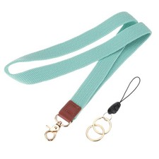 Stretchy Neck Lanyard, Elastic Badge Lanyard with Clasp 1 Set, Pink blue