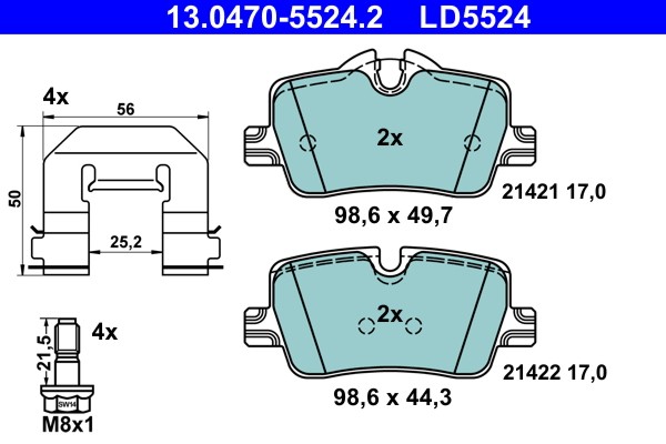 ATE BremsbeläGe Bremsbelagsatz Scheibenbremse FüR BMW 3Er G20 G80 G21 G81-image