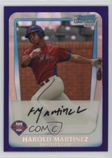 2011 Bowman Draft Chrome Prospects Retail Purple Refractor Harold Martinez 4g8