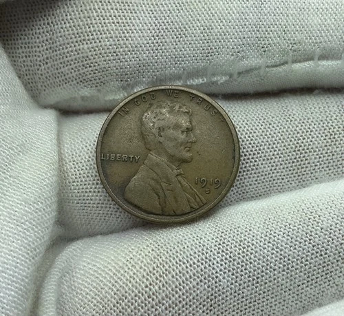 1919-S Lincoln Wheat Penny Cent Extremely Fine (XF) - San Francisco Mint G283