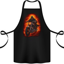 Skull Biker Motorcycle Motorbike Grim Reaper 9 Cotton Apron 100 Organic