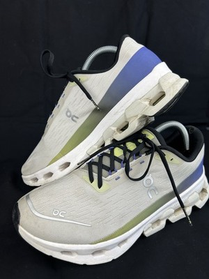 ON CLOUD Cloudspark Running Shoes Size 11 Women/ 9 Men Sneakers White Blue Lime