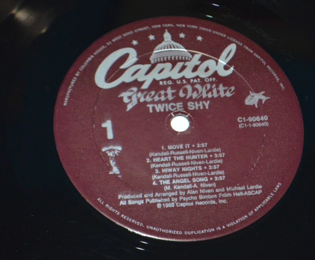 Great WhiteTwice Shy LP 1989 Capitol C1-590640 NM- Vinyl Glam