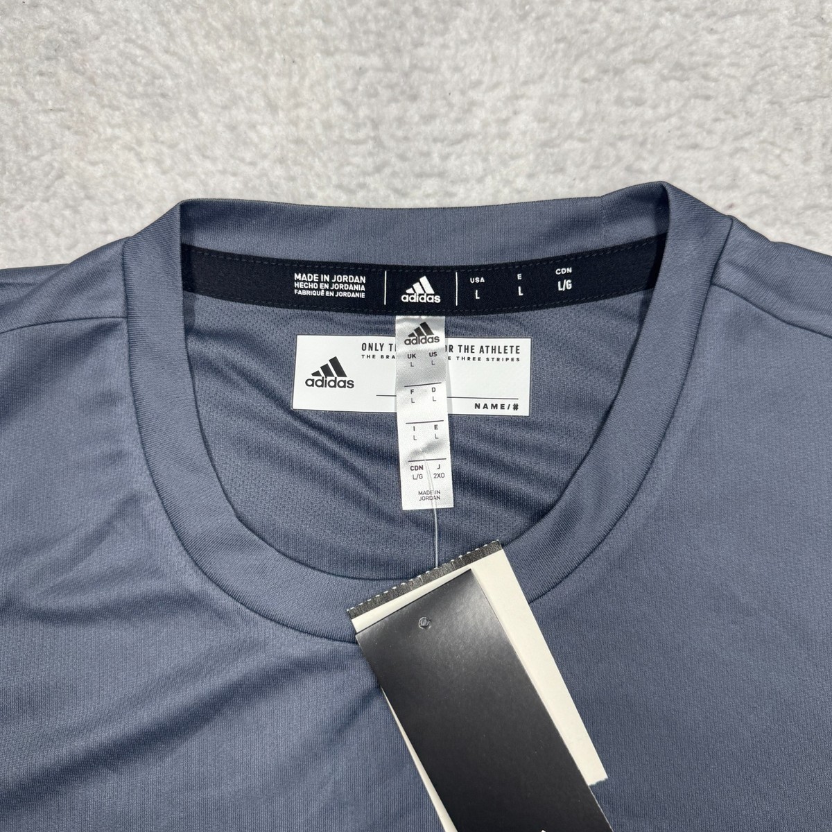 NWT Adidas ClimaTech Aeroready Short Sleeve Athletic T-Shirt Gray Men's Size L View 2