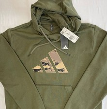 Adidas Men's Pullover Hoodie with Camo Graphic, Size: Large, Green. JM6379.