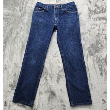 Vintage LEE Jeans Mens 34X32 Blue Regular Fit Straight Leg Heavyweight Denim