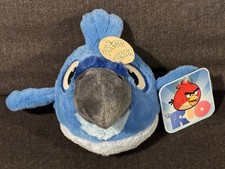 Angry Birds Rio Blu 8  Plush Blue Spix Macaw Bird NO SOUND Commonwealth 2011 NWT